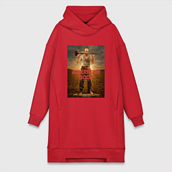 Женское худи-платье American Gods: Czernobog, цвет: красный
