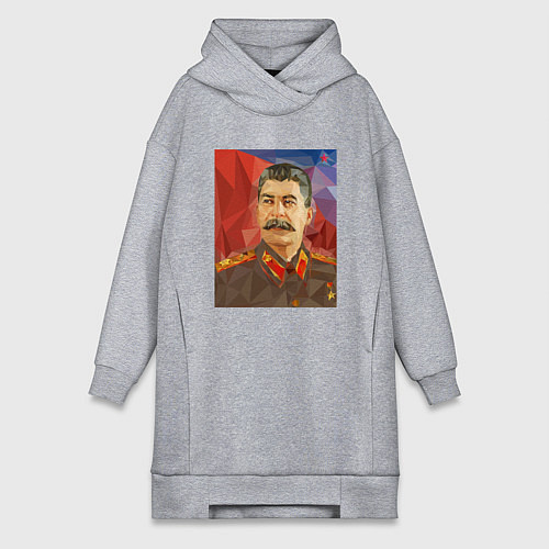 Женская толстовка-платье Сталин: полигоны / Меланж – фото 1