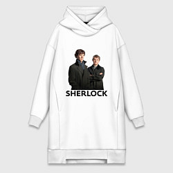 Женское худи-платье Sherlock, цвет: белый