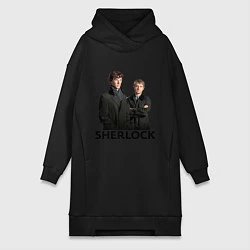 Женское худи-платье Sherlock, цвет: черный