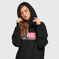 Женское худи-платье Paris Saint-Germain - New collections, цвет: черный — фото 2