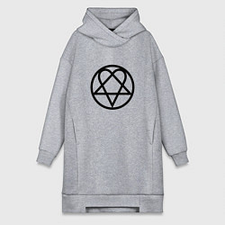 Женское худи-платье HIM Symbol, цвет: меланж