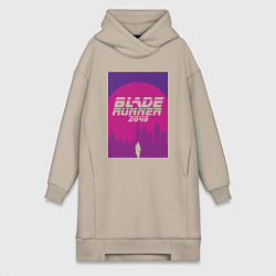 Женское худи-платье Blade Runner 2049: Purple, цвет: миндальный