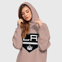 Женское худи-платье Los Angeles Kings, цвет: пыльно-розовый — фото 2