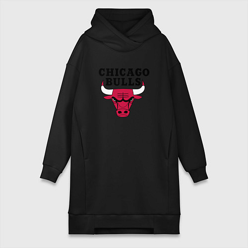 Женская толстовка-платье Chicago Bulls / Черный – фото 1