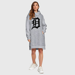 Женское худи-платье Detroit Tigers, цвет: меланж — фото 2