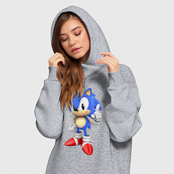 Женское худи-платье Classic Sonic, цвет: меланж — фото 2