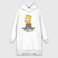 Женская толстовка-платье Барт на скейте