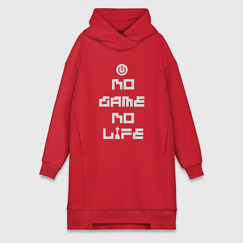 Женская толстовка-платье No game No life / Красный – фото 1