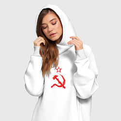 Женское худи-платье Atomic Heart: СССР, цвет: белый — фото 2