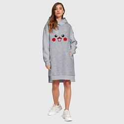 Женское худи-платье Happy Pikachu, цвет: меланж — фото 2