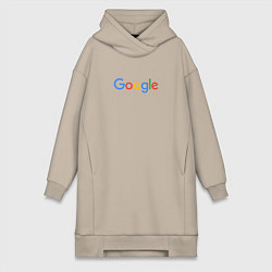 Женское худи-платье Google, цвет: миндальный