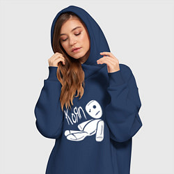 Женское худи-платье Korn Toy, цвет: тёмно-синий — фото 2