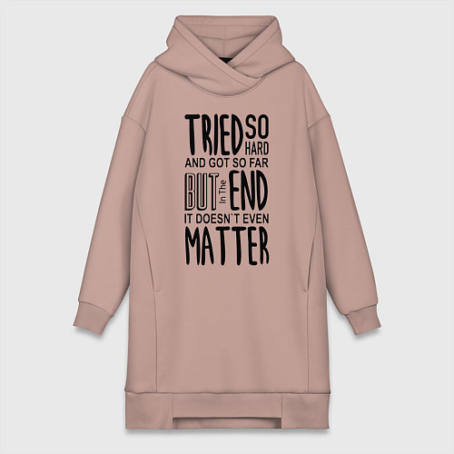 Женская толстовка-платье Linkin Park: Tried so Hard / Пыльно-розовый – фото 1