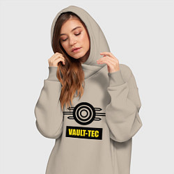 Женское худи-платье Vault-tec, цвет: миндальный — фото 2