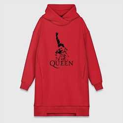 Женское худи-платье Queen: Rock You, цвет: красный
