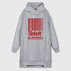 Женское худи-платье Slipknot: barcode, цвет: меланж