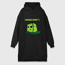 Женское худи-платье Minecraft Creeper, цвет: черный