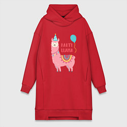 Женская толстовка-платье Party Llama