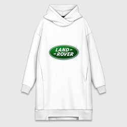 Женское худи-платье Logo Land Rover, цвет: белый