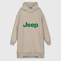 Женское худи-платье Logo Jeep, цвет: миндальный