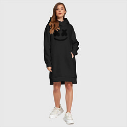 Женское худи-платье Marshmello, цвет: черный — фото 2
