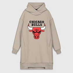 Женское худи-платье Chicago Bulls, цвет: миндальный