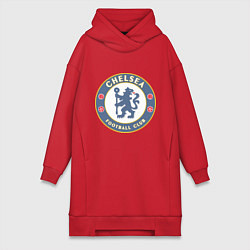 Женское худи-платье Chelsea FC, цвет: красный
