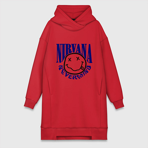 Женская толстовка-платье Nevermind Nirvana / Красный – фото 1