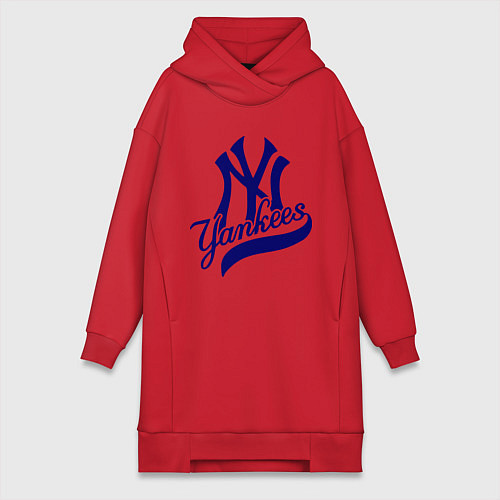 Женская толстовка-платье NY - Yankees / Красный – фото 1