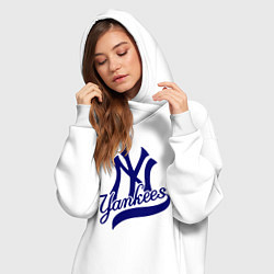 Женское худи-платье NY - Yankees, цвет: белый — фото 2