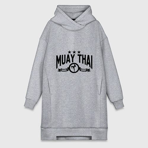 Женская толстовка-платье Muay thai boxing / Меланж – фото 1