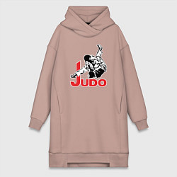 Женское худи-платье Judo Master, цвет: пыльно-розовый