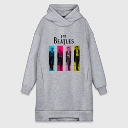 Женское худи-платье Walking Beatles, цвет: меланж