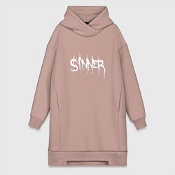 Женское худи-платье Real Sinner, цвет: пыльно-розовый