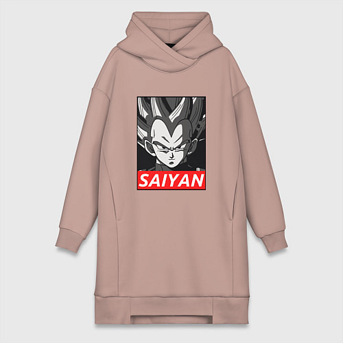 Женская толстовка-платье SAIYAN OBEY / Пыльно-розовый – фото 1