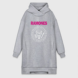 Женское худи-платье Ramones Boyband, цвет: меланж