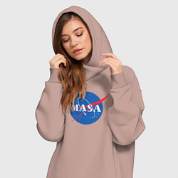 Женское худи-платье NASA: Masa, цвет: пыльно-розовый — фото 2