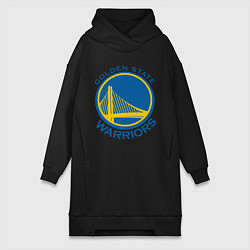 Женское худи-платье Golden state Warriors, цвет: черный