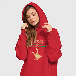 Женское худи-платье GUSSI Fashion, цвет: красный — фото 2