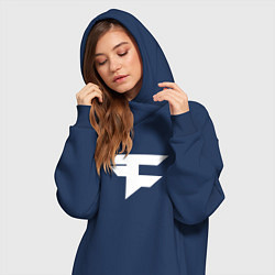 Женское худи-платье FAZE Symbol, цвет: тёмно-синий — фото 2