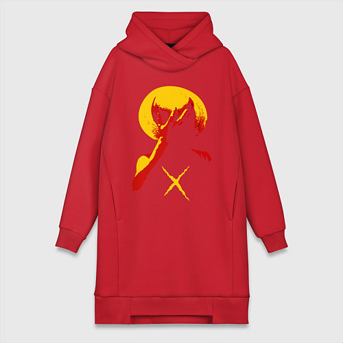 Женская толстовка-платье Going to new world / Красный – фото 1