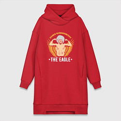 Женское худи-платье Khabib: The Eagle, цвет: красный