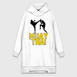 Женское худи-платье Muay Thai, цвет: белый