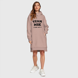 Женское худи-платье Team MSK est. 1147, цвет: пыльно-розовый — фото 2