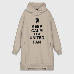 Женская толстовка-платье Keep Calm & United fan