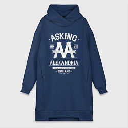 Женское худи-платье Asking Alexandria: England, цвет: тёмно-синий