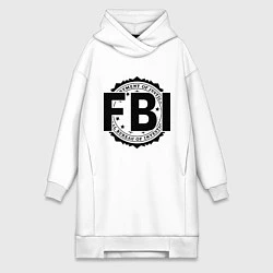 Женское худи-платье FBI Agency, цвет: белый