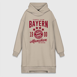 Женское худи-платье Bayern Munchen 1900, цвет: миндальный