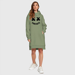Женское худи-платье FORTNITE x MARSHMELLO, цвет: авокадо — фото 2